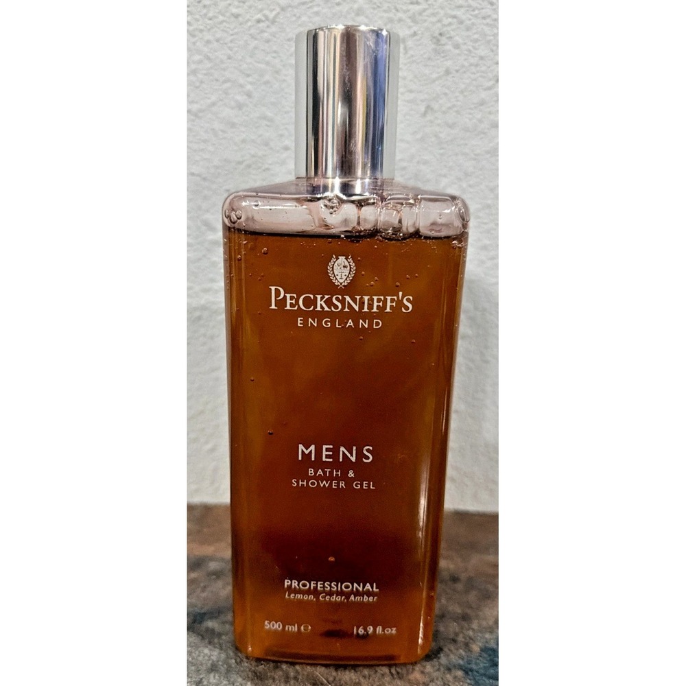 Pecksniff's England Mens Bath Shower Gel 16.9 oz Lemon Cedar Amber New